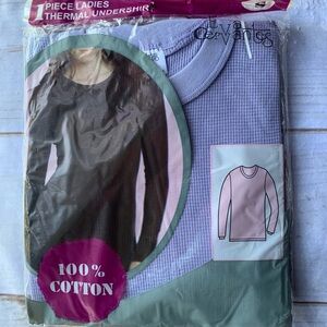 Eva Cervantes Thermal Long Sleeve Lavender Undershirt Size S
